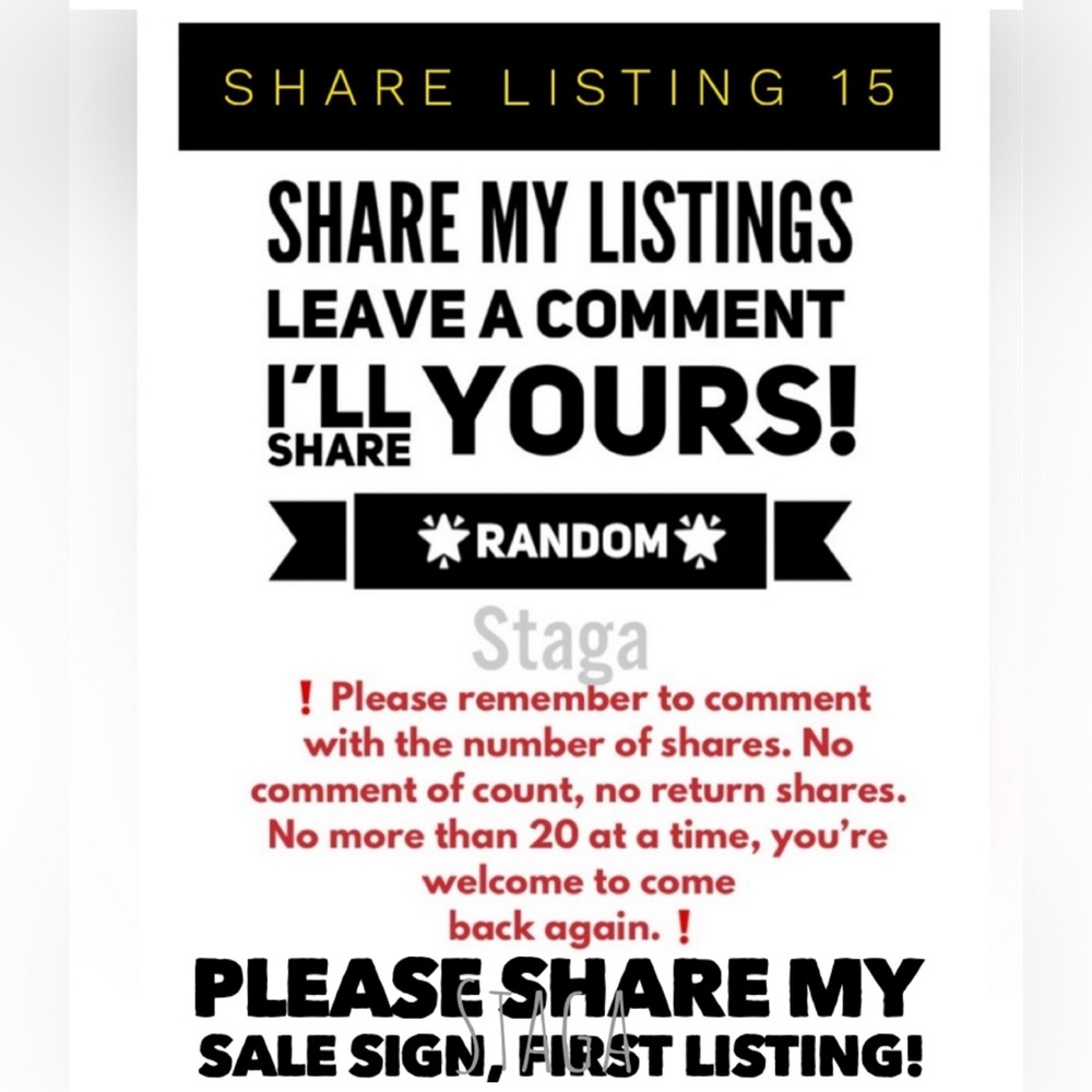 ⭐️PLEASE SHARE JUST IN / Listing 14 - Share 4 Share